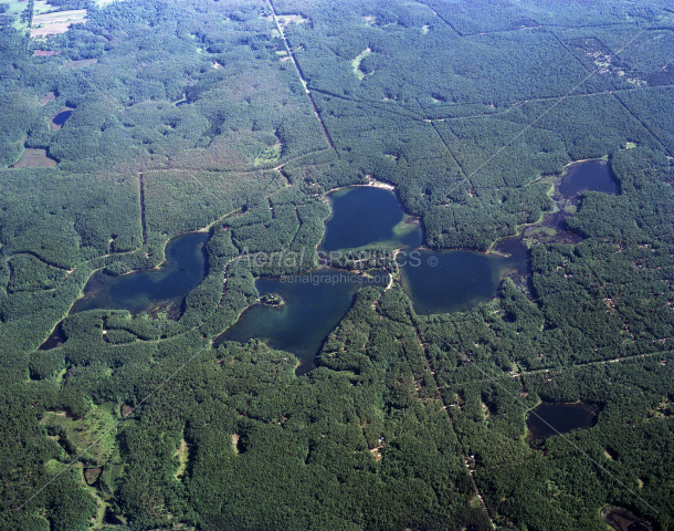 Oxbow, Reed, Orchard, & Rainbow Lakes in Lake County, Michigan